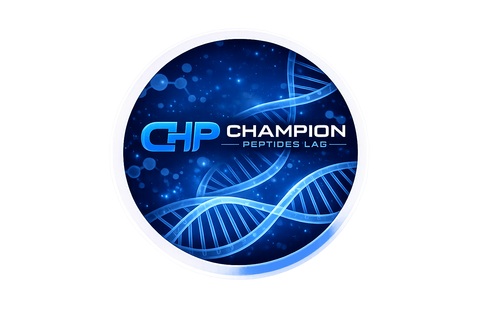 Champion Peptides Lab Round Logo