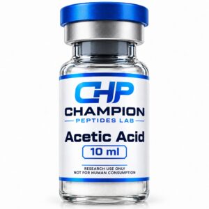 Acetic Acid 10ml — lyophilised research vial, batch-labelled