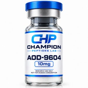 AOD-9604 10mg — lyophilised research vial, batch-labelled