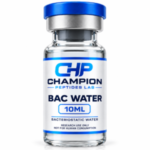 Bacteriostatic Water 10ml — lyophilised research vial, batch-labelled
