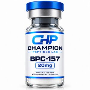 BPC-157 20mg — lyophilised research vial, batch-labelled