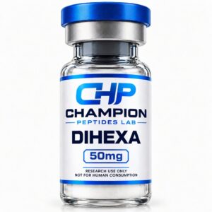 Dihexa 50mg — lyophilised research vial, batch-labelled