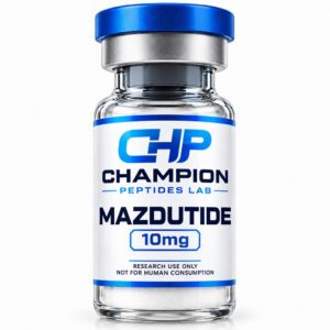 Mazdutide 10mg — lyophilised research vial, batch-labelled