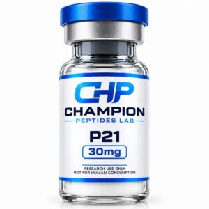 P21 30mg — lyophilised research vial, batch-labelled