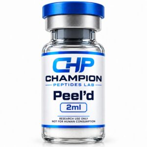 Peel'd — lyophilised research vial, batch-labelled