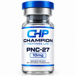 PNC-27 10mg — lyophilised research vial, batch-labelled