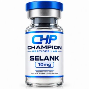Selank 10mg — lyophilised research vial, batch-labelled