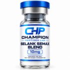 Selank + Semax Blend 10mg/10mg — lyophilised research vial, batch-labelled