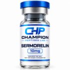 Sermorelin 10mg — lyophilised research vial, batch-labelled