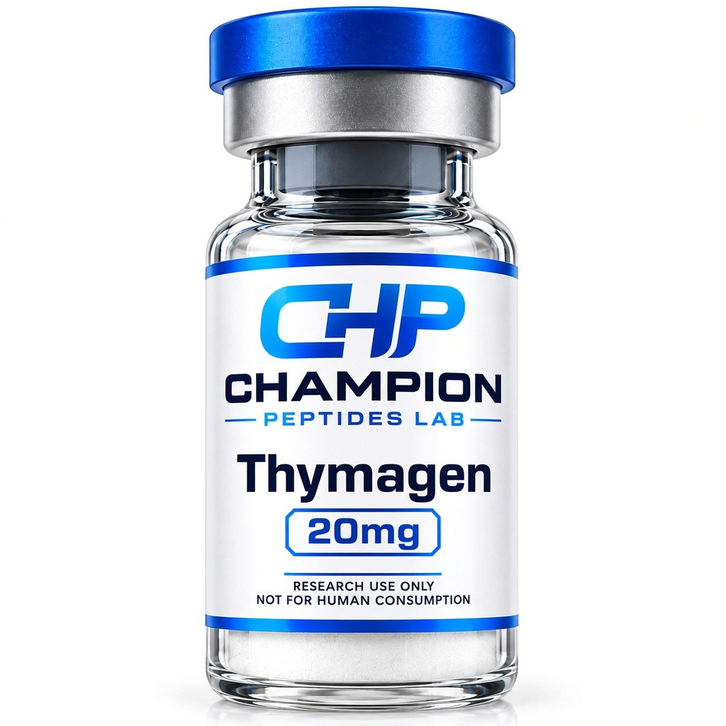 thymagen-20mg Thymagen 20mg — lyophilised research vial, batch-labelled