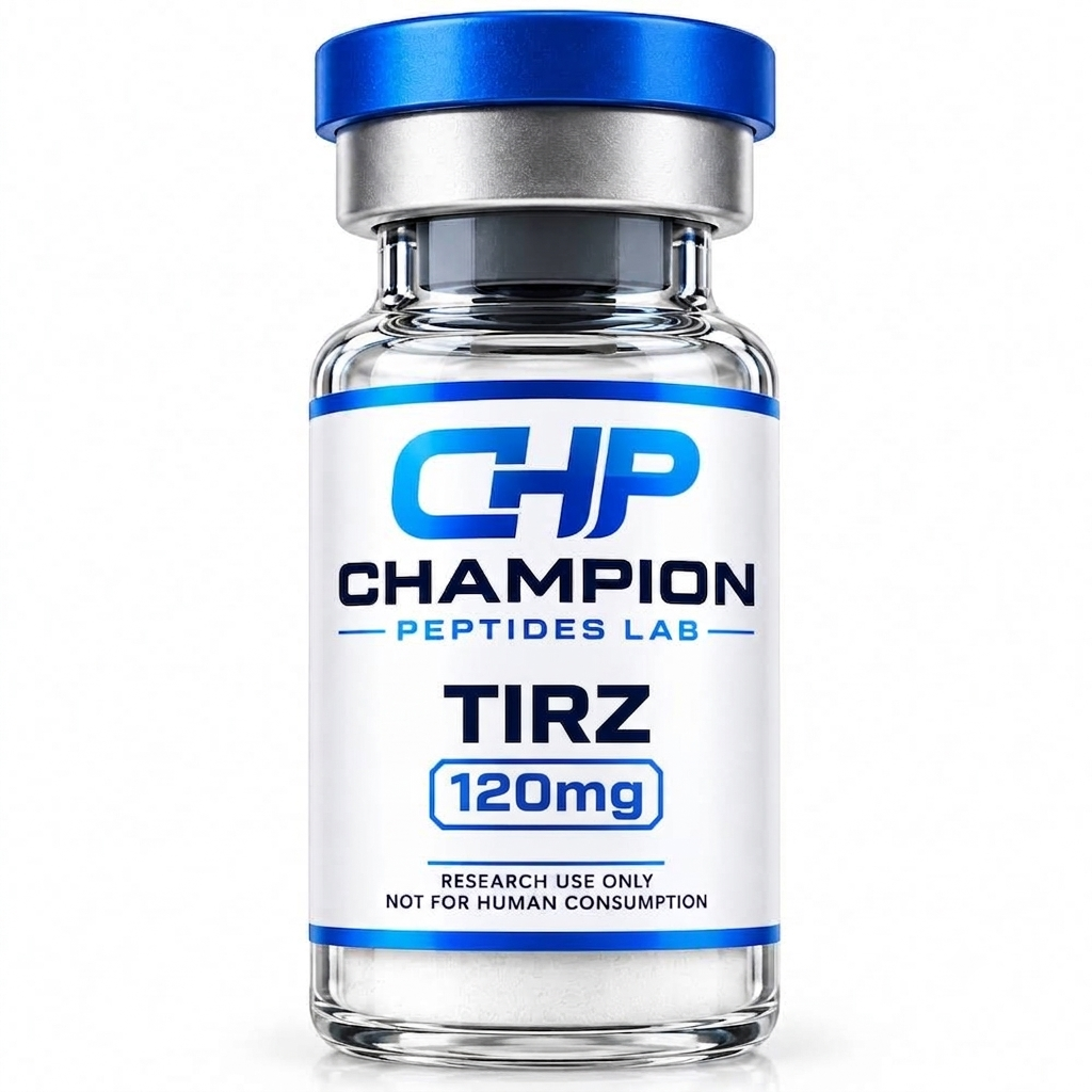 tirz-120mg Tirzepatide 120mg — lyophilised research vial, batch-labelled
